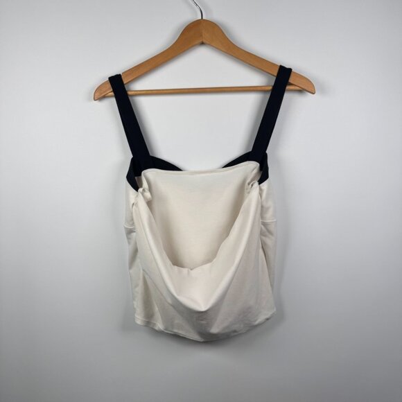 Reformation Two-Tone Draped Bustier Style Tank Top XL - Picture 3 of 5